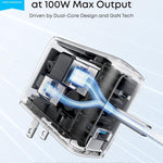 Cargador GaN 100W 3 Puertos Carga Rápida 2