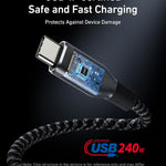 Cable USB-C a USB-C 240W Carga Ultra Rápida 6