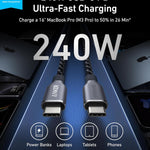 Cable USB-C a USB-C 240W Carga Ultra Rápida 2